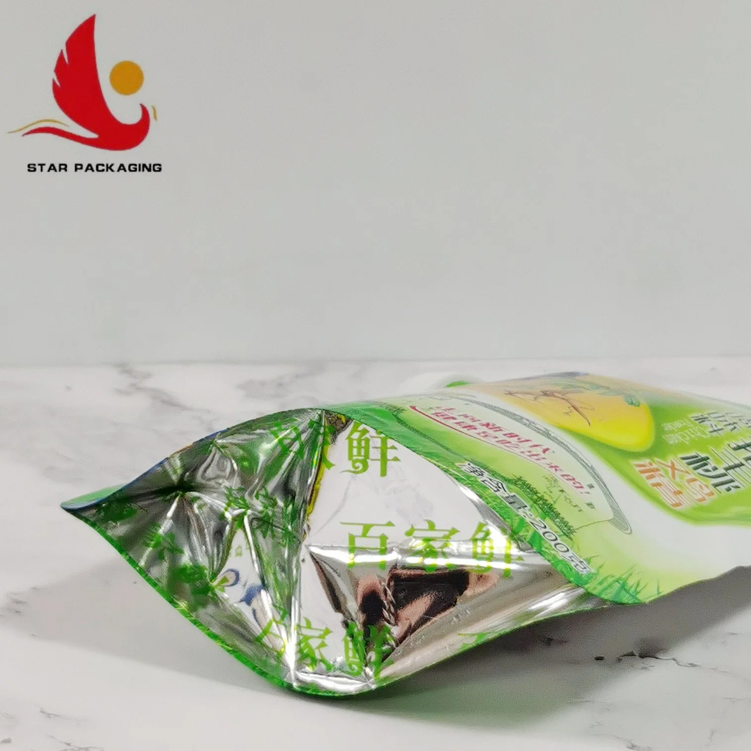 Custom Printed Food Plastic Packing Bag Spout Pouch with Seasoning