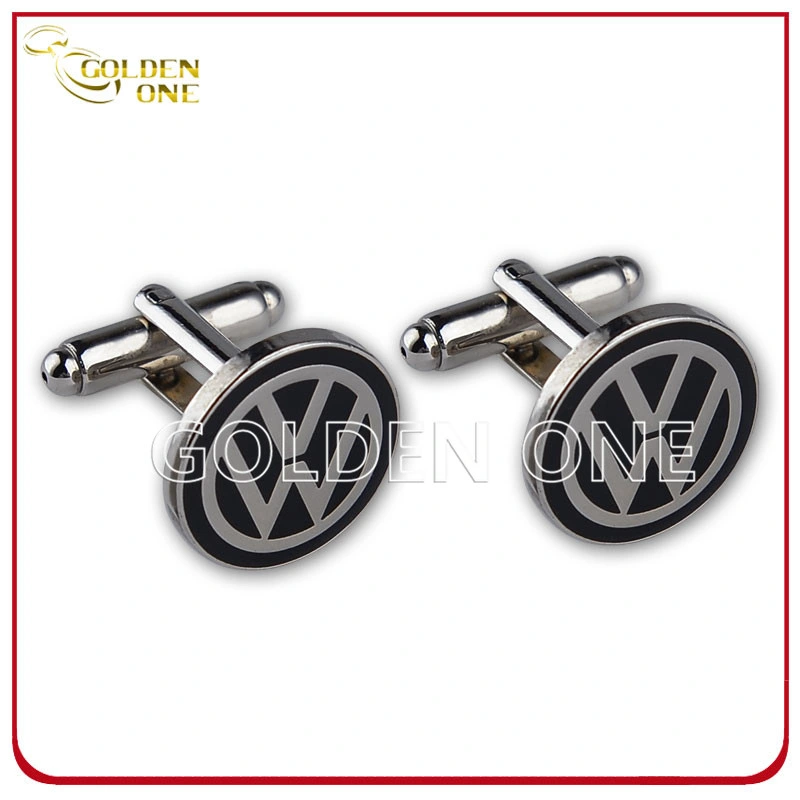 Factory Supply Personalized Metal Embossed Gold Plated Cufflink