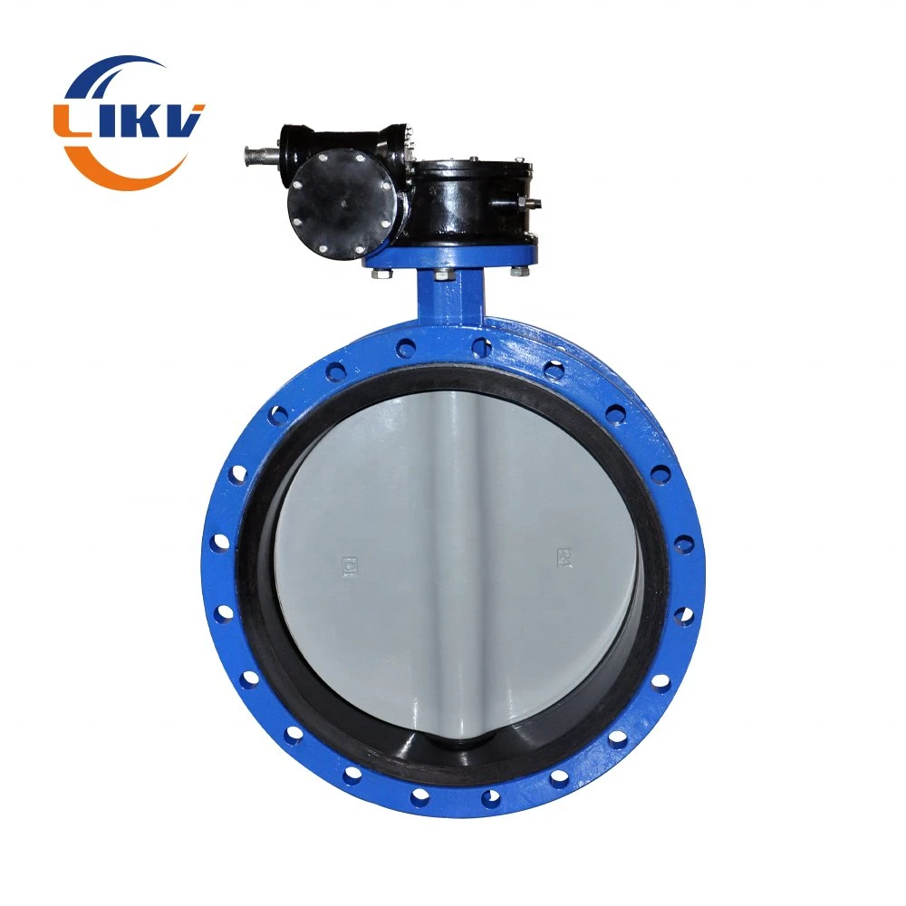 Manual Operated Stainless Steel Disc PTFE Sealing Flange Butterfly Valve Metal Seat