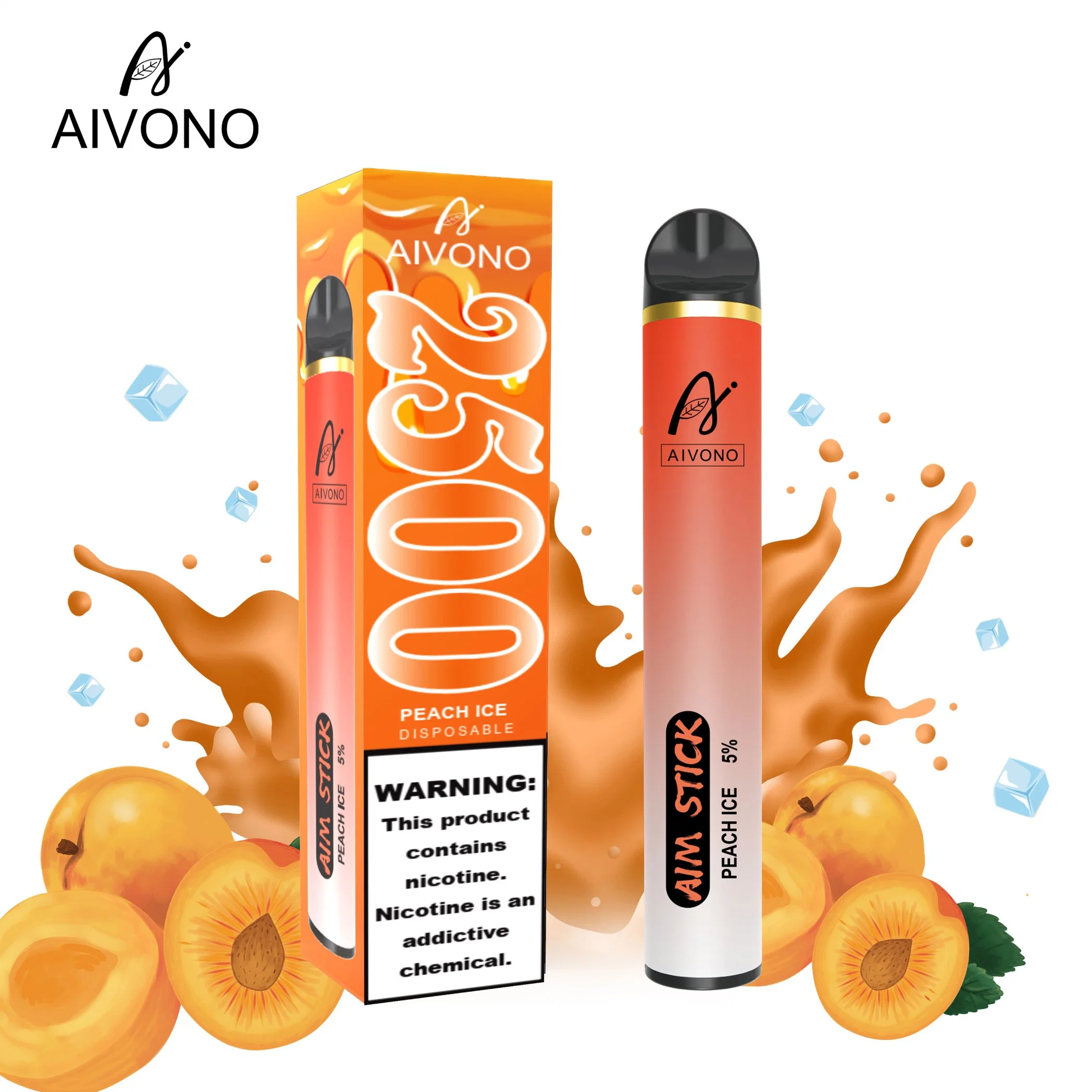 Aivono Disposable/Chargeable Vape Pen Factory Wholesale/Supplier Electronic Cigarette Vaporizer E-Cig Aim Stick 2500puffs 16flavors EGO