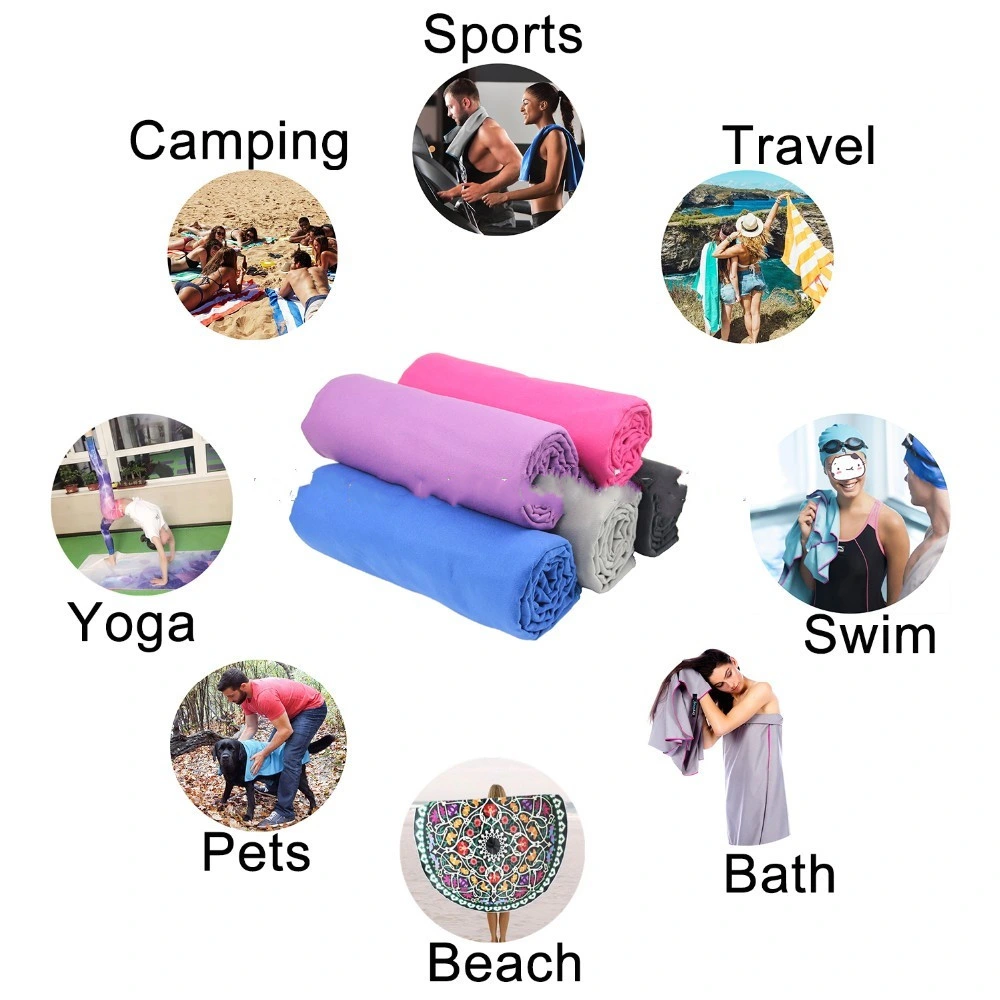 Recycled Microbial Towel for Gym Sports Travel Beach Yoga