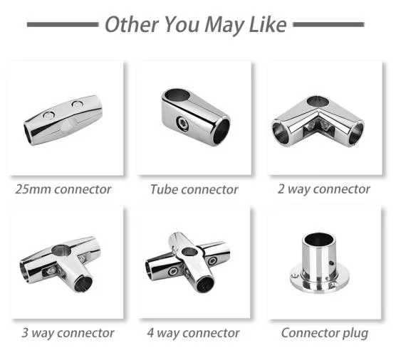 Metal Chrome 25mm Round Tube Joint