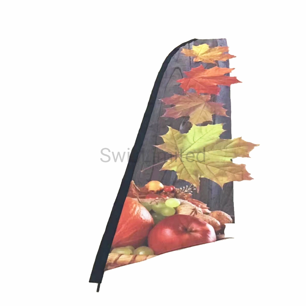 Exhibition Fashion Digital Printing Polyester Fabric Maple Leaf Flag Banner