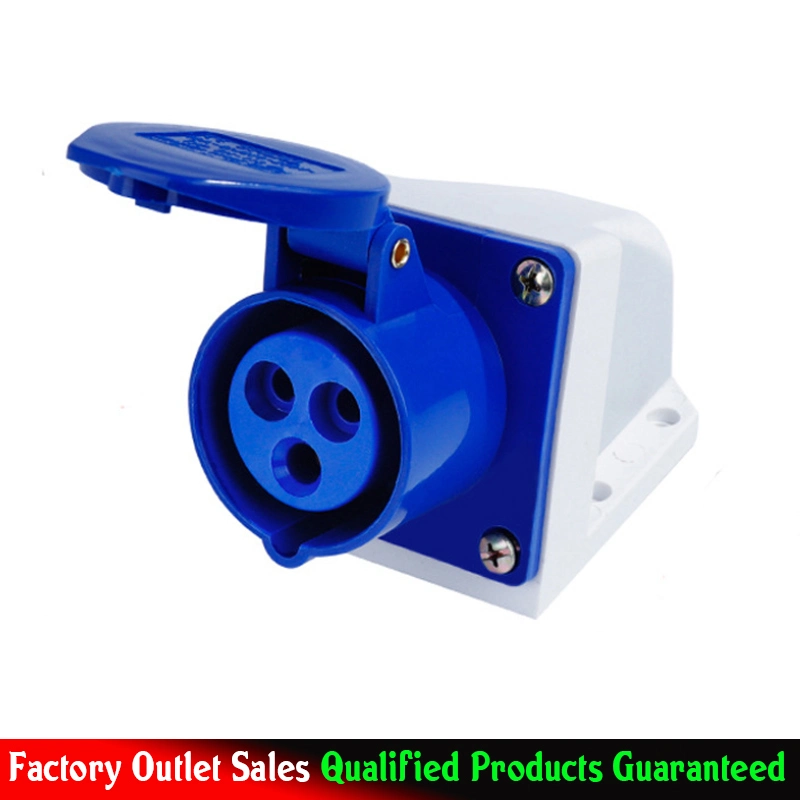 Model 123 IP44 Weather-Proof 3pin Socket 32AMPS Industrial Socket 16A Universal Socket Outlet