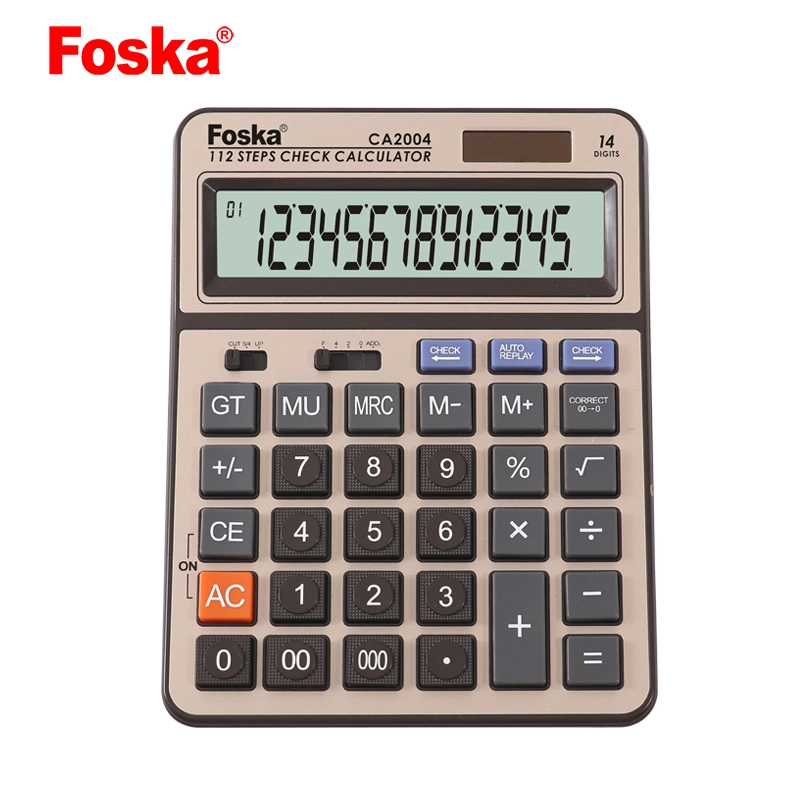 Foska Calculadora 14 Digit Solar Power and Battery Office Calculator