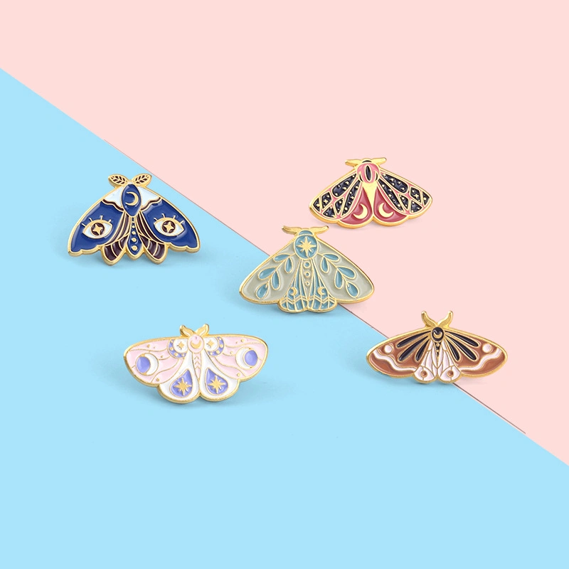 Creative Cartoon Butterfly Series Baking Lacquer Alloy Badge Accessories Brooch