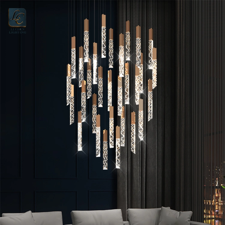 New Model Gallery Decoration LED Commercial Crystal Pendant Light
