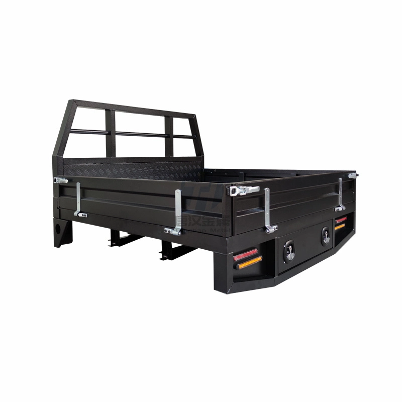 Flat Alloy Truck Ute Canopy Dual Cab Aluminum Ute Tray Tool Box with Mud Guards for Ute Truck and Pickup