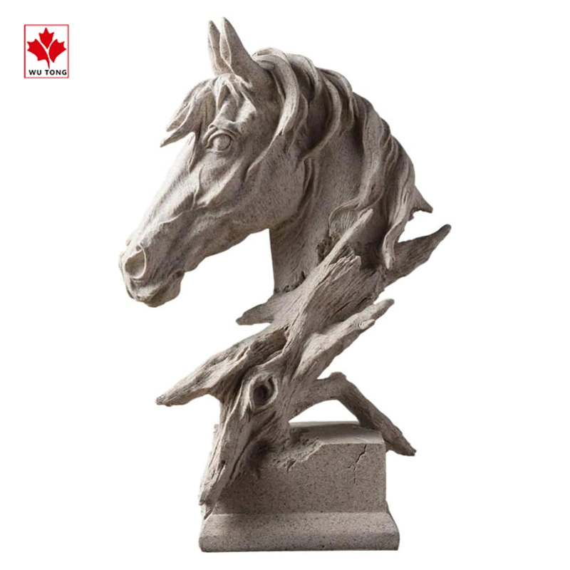 Custom Resin Horse Head Sculpture Animal Bust Statue Home Decoration