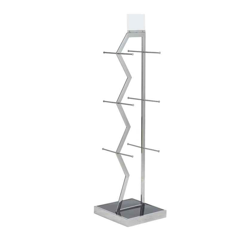 Custom Stainless Steel Supermarket Metal Floor Display Stand with Metal