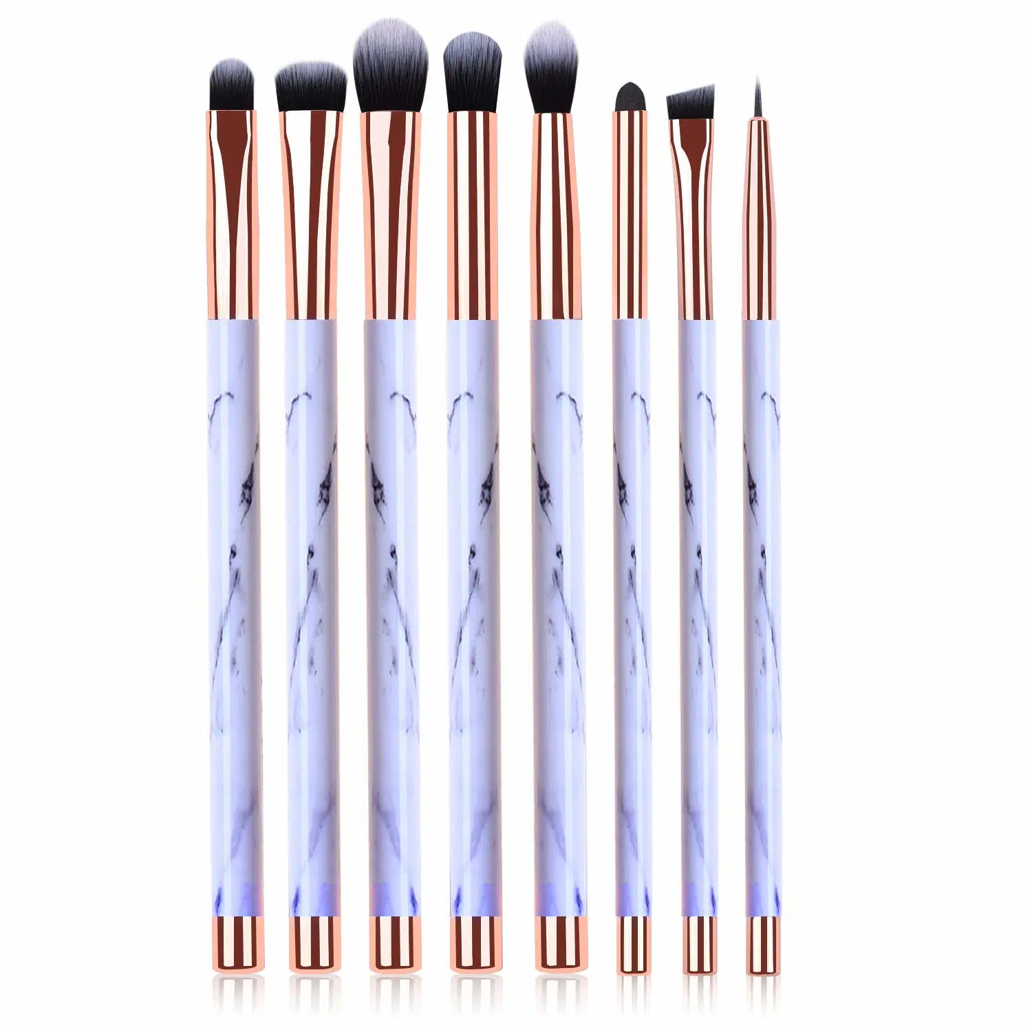 Wholesale/Supplier Make up Brush Private Label 8 PCS Eyeshadow Eyeliner Blending Crease Soft Dense Synthetic Hair Wood Handle Eye Makeup Brushes Set