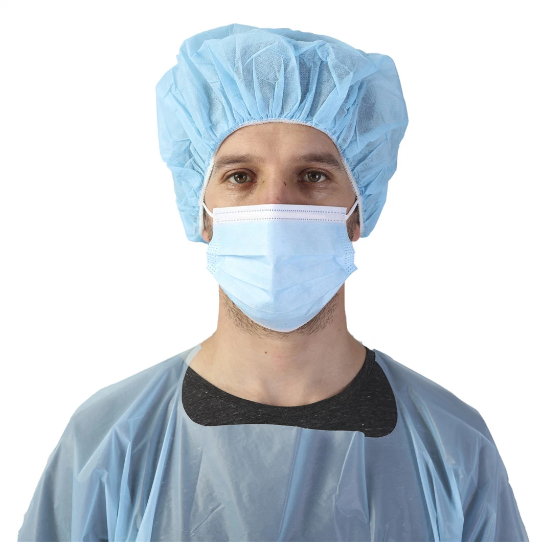 Masque médical jetable chirurgical certifié CE de niveau 3, 3 plis, de protection en gros.