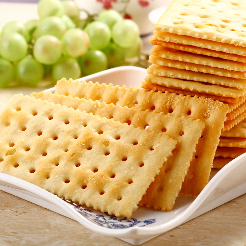 Salada de alimentos saludables galletas de soda Saltine Snack crackers en stock