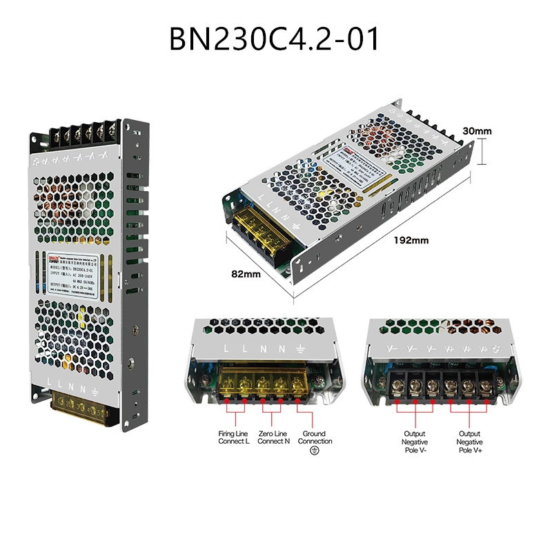 Ultra Thin LED Power Supply 5V 40A 60A 80A Energy Saving Conmutate Power Supply