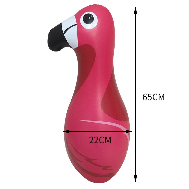 PVC écologique de plein air Jouets gonflables Jeu de bowling de Flamingo de jouets pour enfants