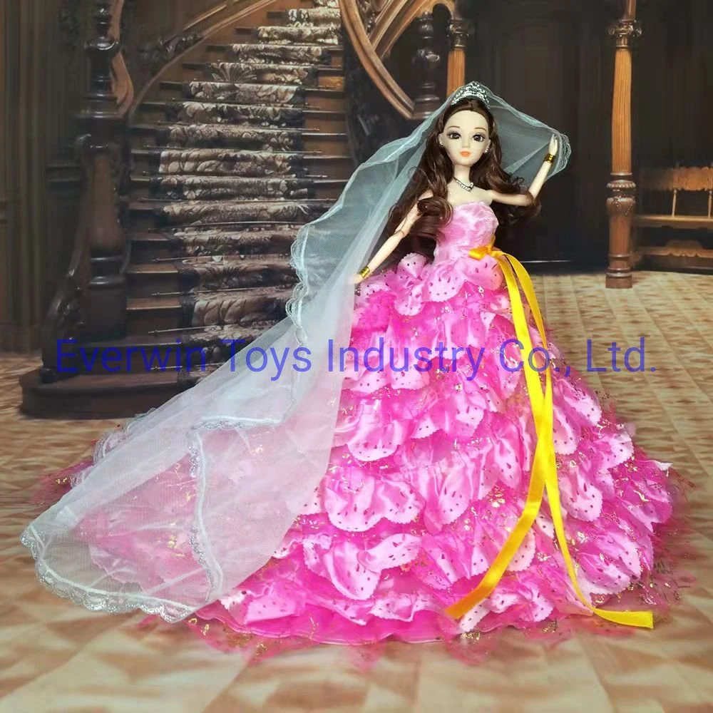 Roupa de casamento de boneca de brinquedos de plástico para 1/6 boneca