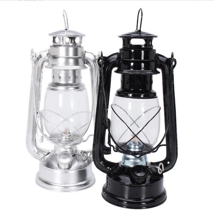 Goldmore11 LED Decorative Vintage Kerosene Lantern, Metal Antique Kerosene Lamps, Retro Aladdin Kerosene Lamp Decoration for Living Room, Bar