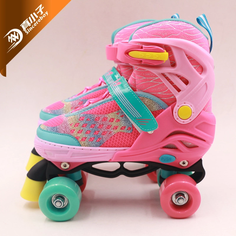 Personalizar o OEM Roller Derby Skate Patines profissional de alta qualidade roda 4 PU Roda de Ferro Fundido