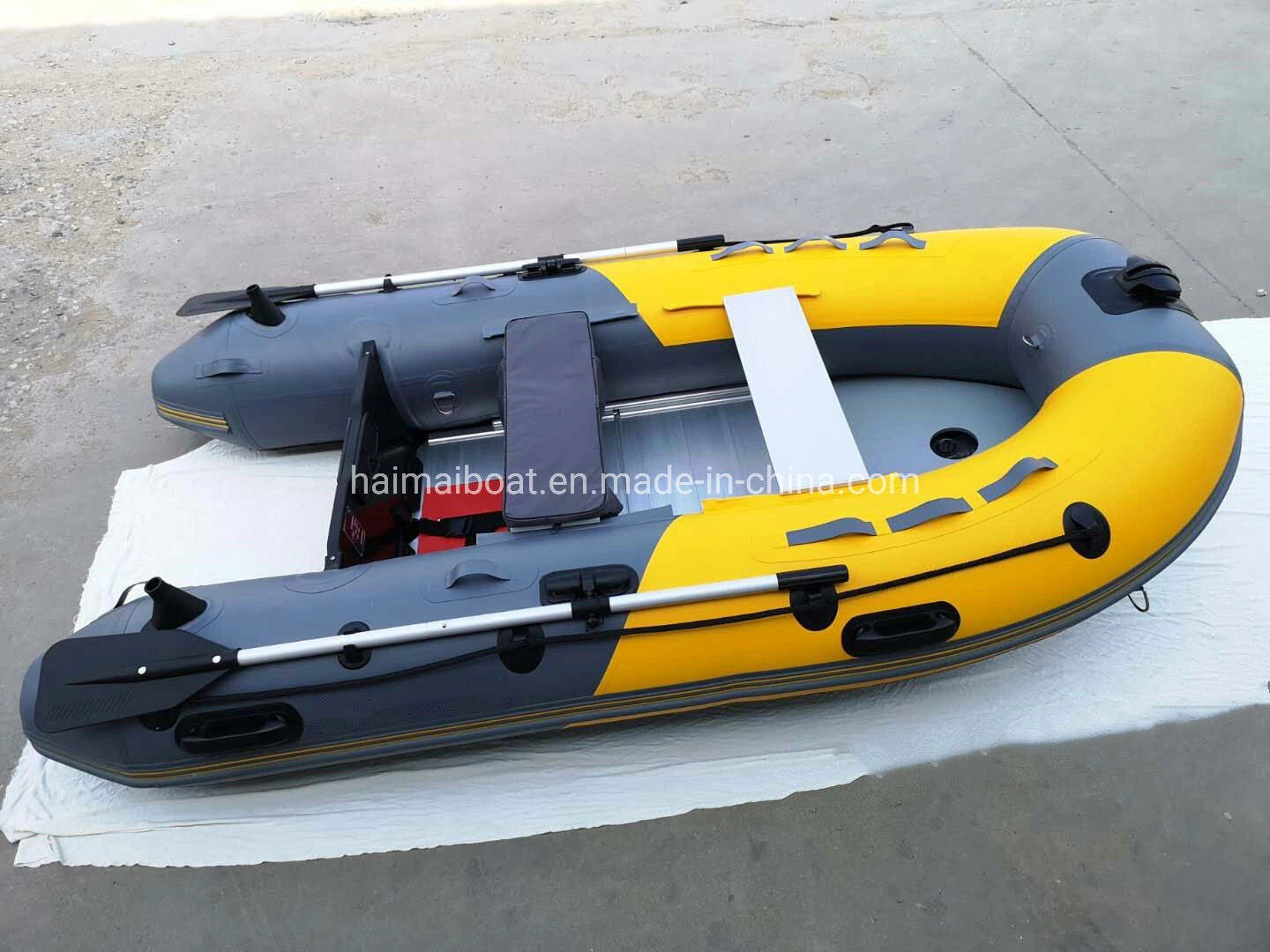 China Hot Sale Boat Style 8.8FT 2.7m Hypalon Heytex Mehler PVC Inflatable Boat with Aluminum Floor Coastwise Cruiser Boat Fishing Dinghy Ferry Boat Rowing Boat