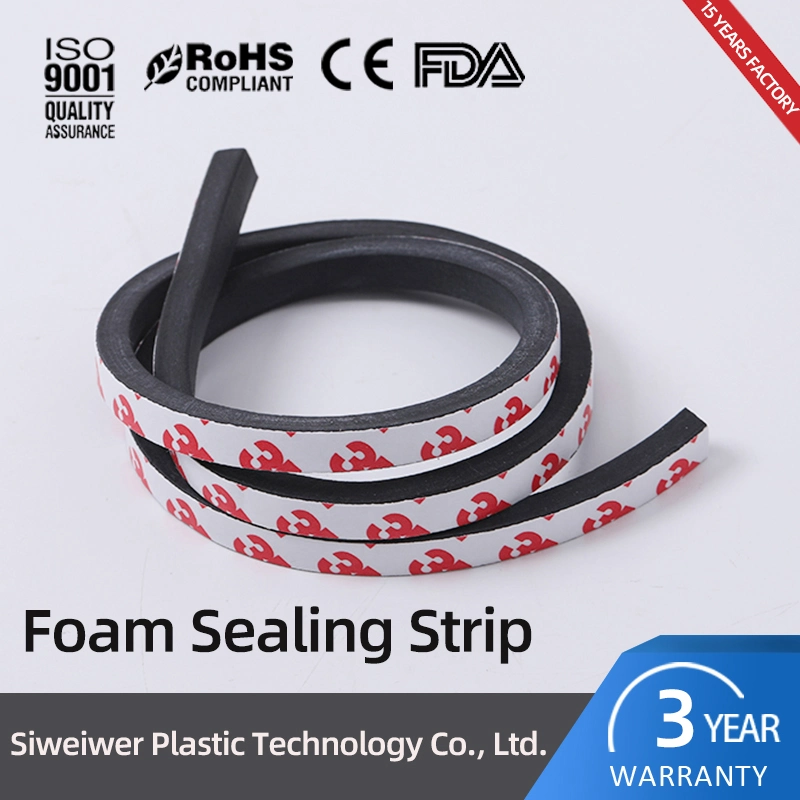 Single Sided Self Adhesive Sealing Rubber Foam Seal Strip for Car Door