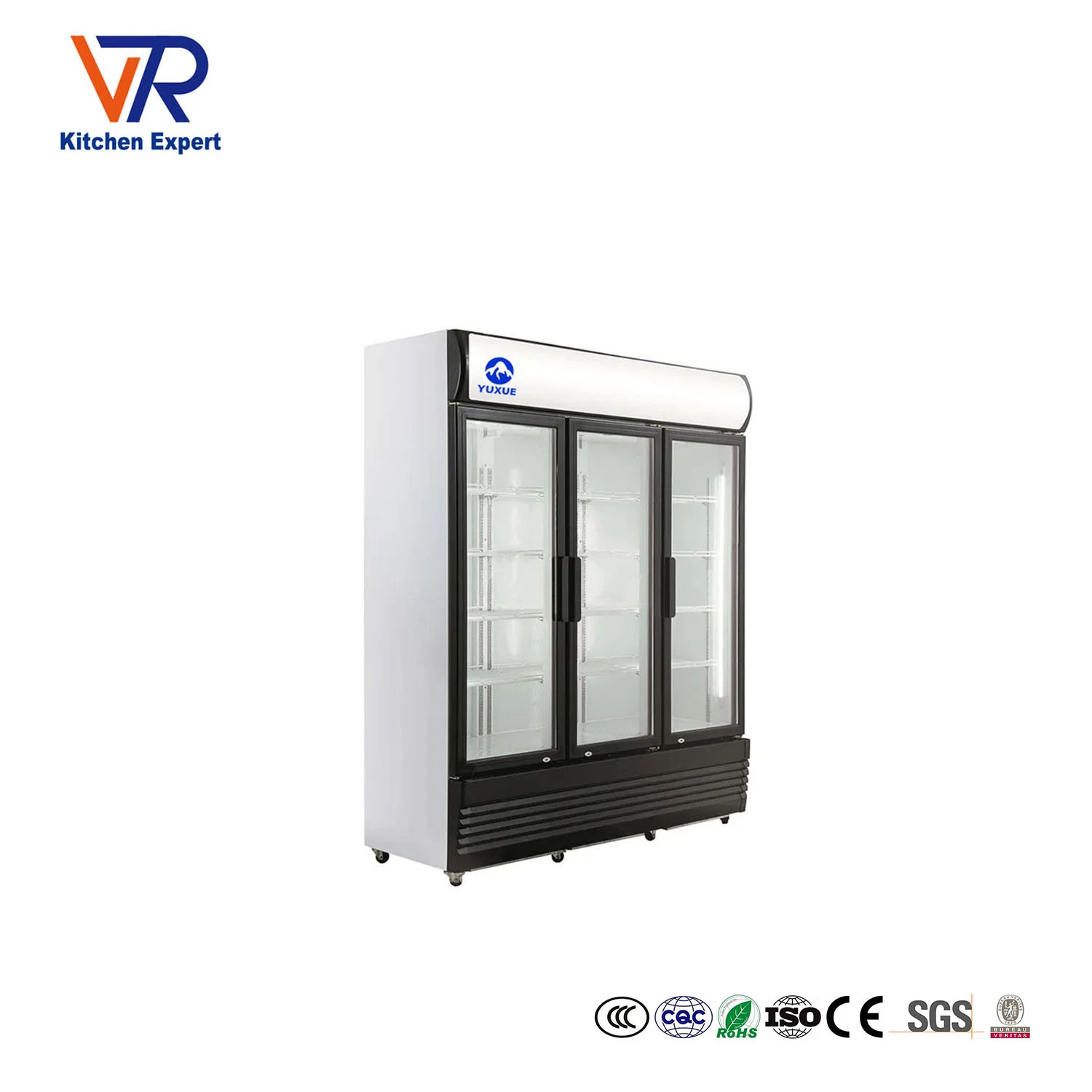 Air Cooling Upright Single Door Upright Fridge Glass Display Showcase Beer Drink Refrigerator Bar Refrigeration