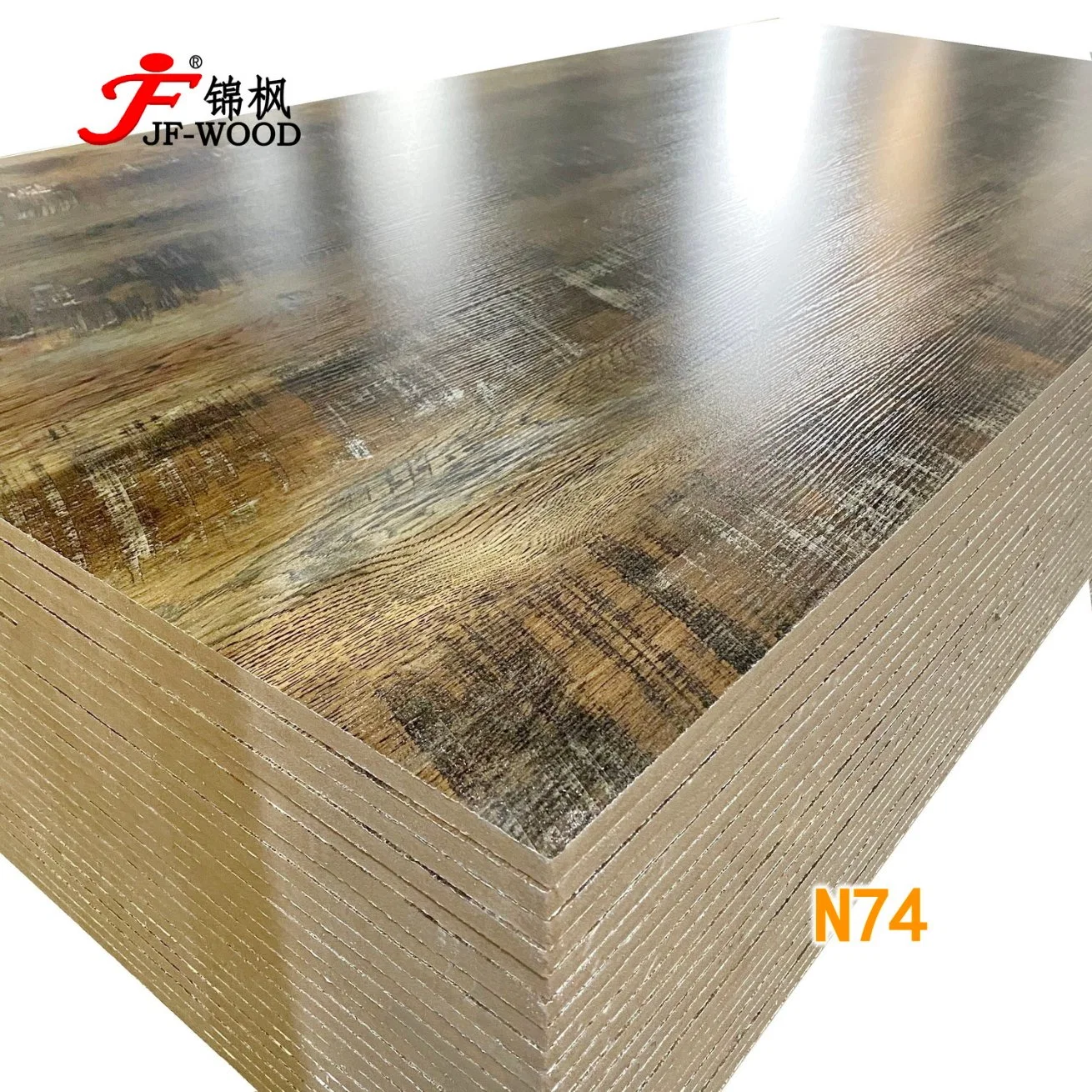 Jf Wood Colors Marble Prelaminated Natural Veneer Melamine Surface MDF HDF Particle Board Plywood Blockboard Chipboard MDF