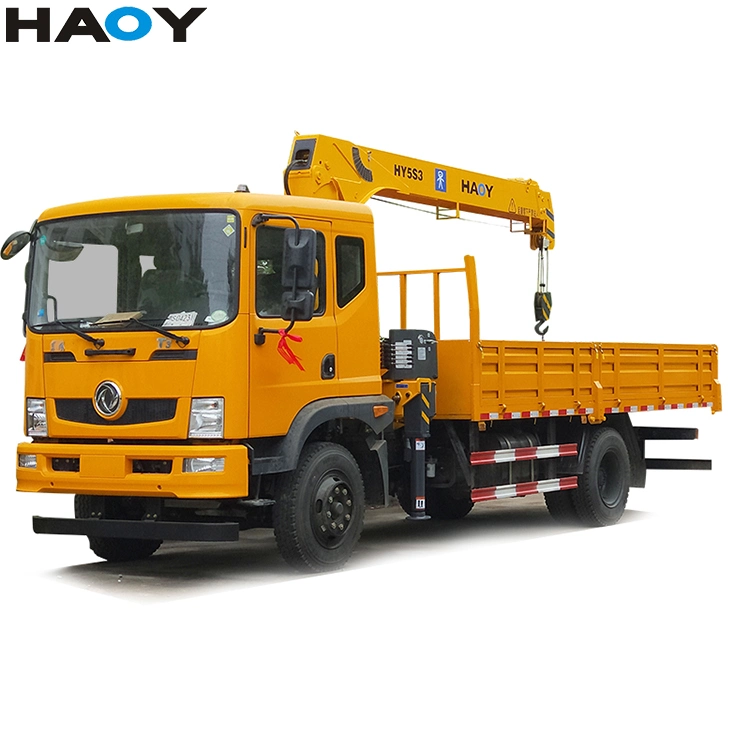 5 Ton Straight Boom Truck Mounted Crane Model Hy5s4 for Sale