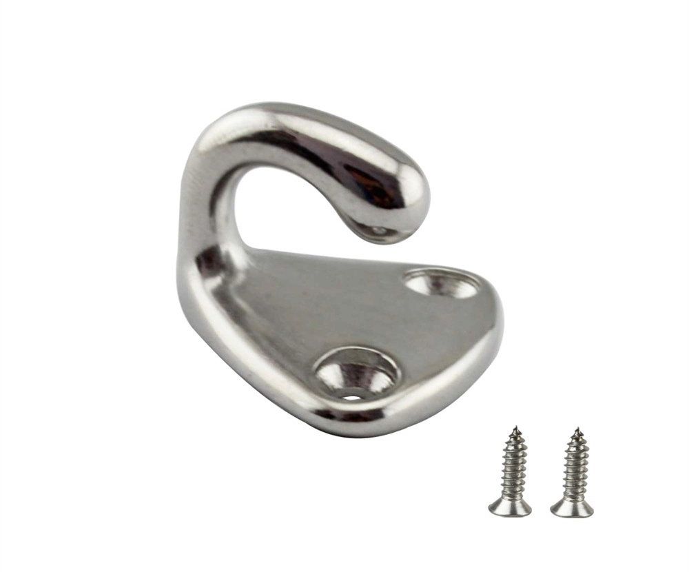 316 Stainless Steel Boat Fittings Fender Hooks Bathroom Wall-Mounted Door Metal Hanger Hook