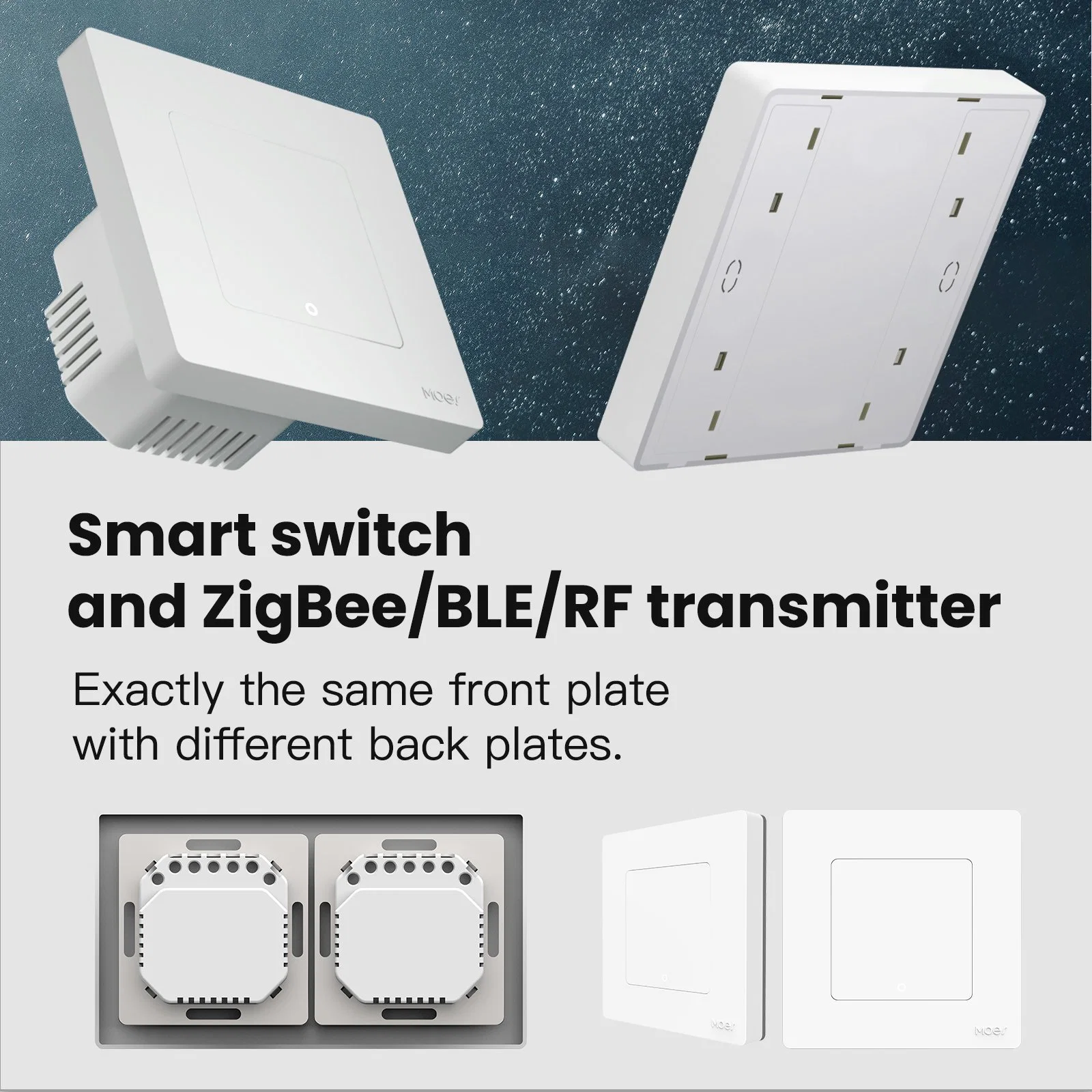 Auto Lighting System Tuya Smart Wall Switches EU UK Push Button Switch No Neutral Required Zigbee Hub Gateway Required