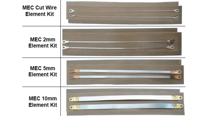 Partes de tiras de tejido térmico y piezas de elementos de calentamiento para sellador de impulsos