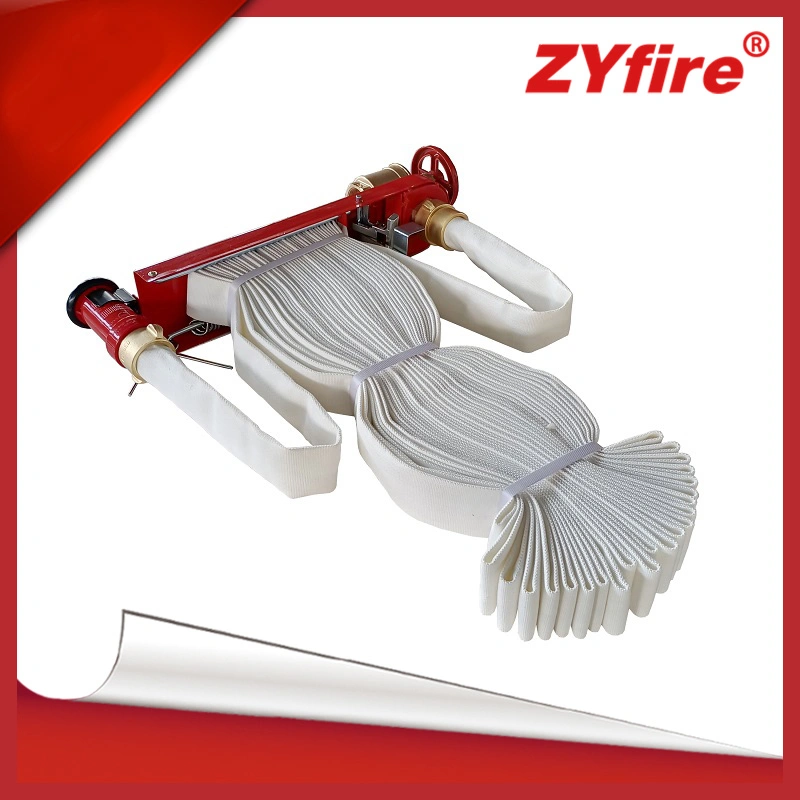 Mangueira de água Layflat revestida a branco Zyfire com revestimento PU para Armário de bombeiros