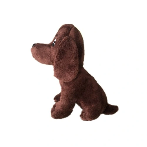 Plush Stuffed Animal Toys Running Black Dog for Kids