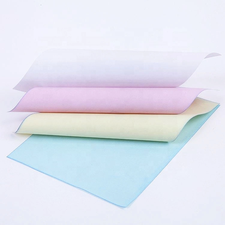 48-80g Image Blue CB CFB CF Virgin Wood Pulp Carbonless Copy Paper NCR Paper Roll and Sheet Ream Package Bill Paper