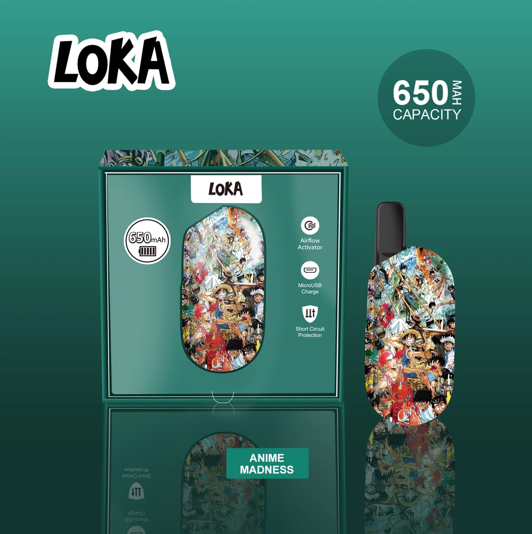 510 Battery Oil Vaporizer Loka 650mAh Electronic Cigarette