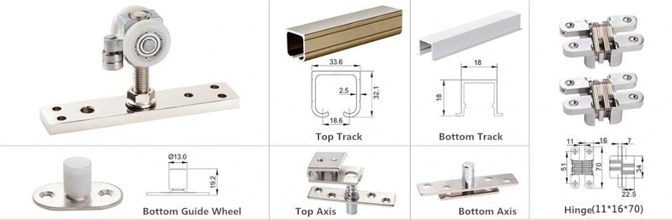 Multi Angel Folding Sliding Door Roller Wood Door Wheel