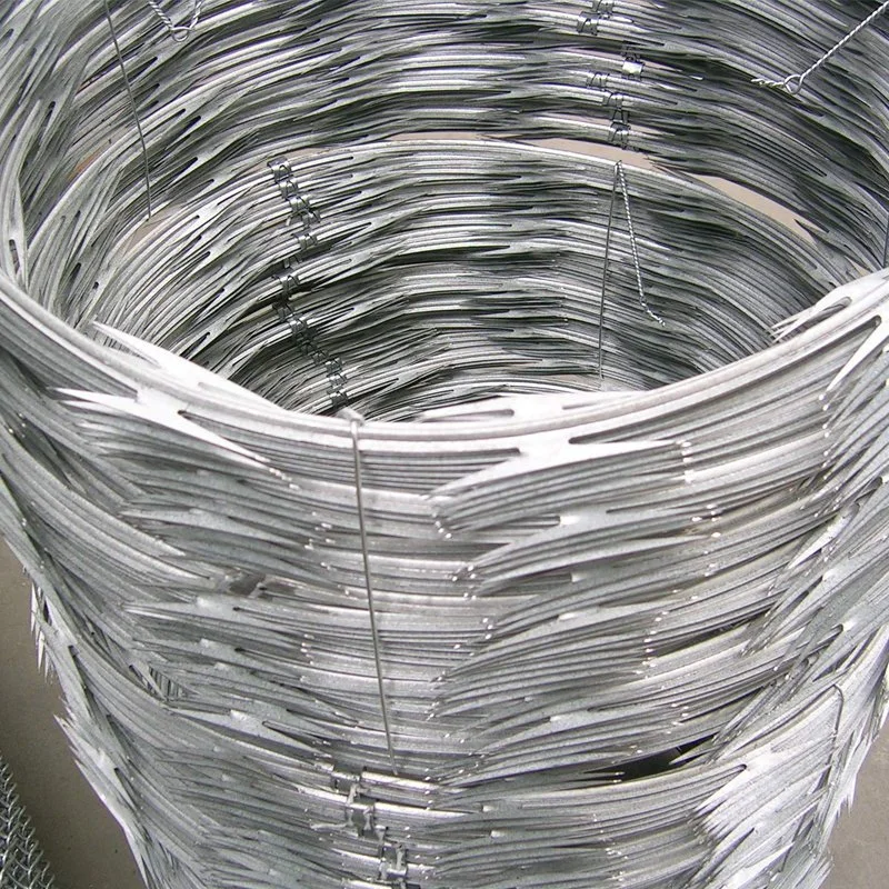 PVC Barbed Wire Mesh Single Wire Twisted Razor Wire Safety Fence