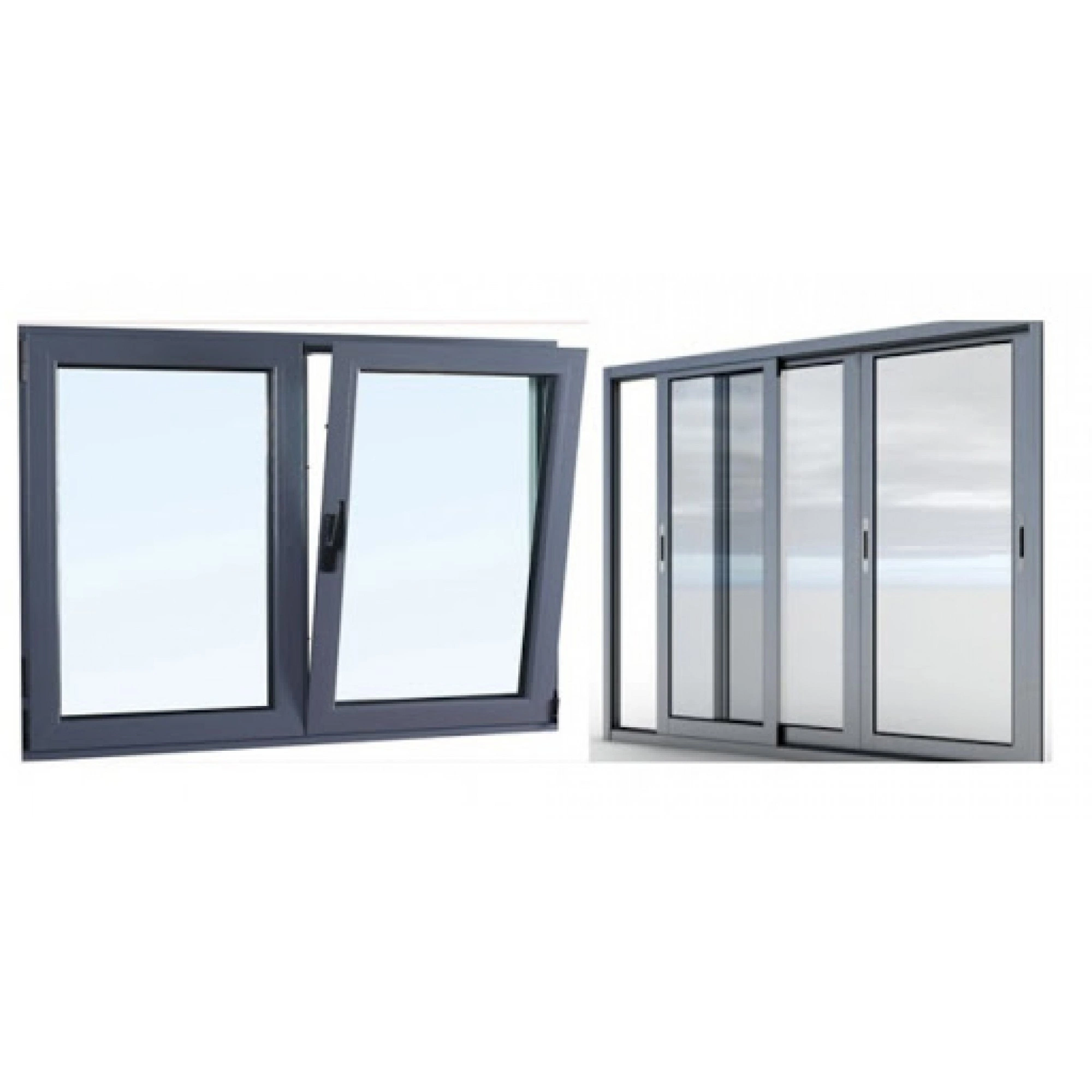 Alta calidad Precio de fábrica Popular vidrio Doble Hung aluminio moderno Ventanas