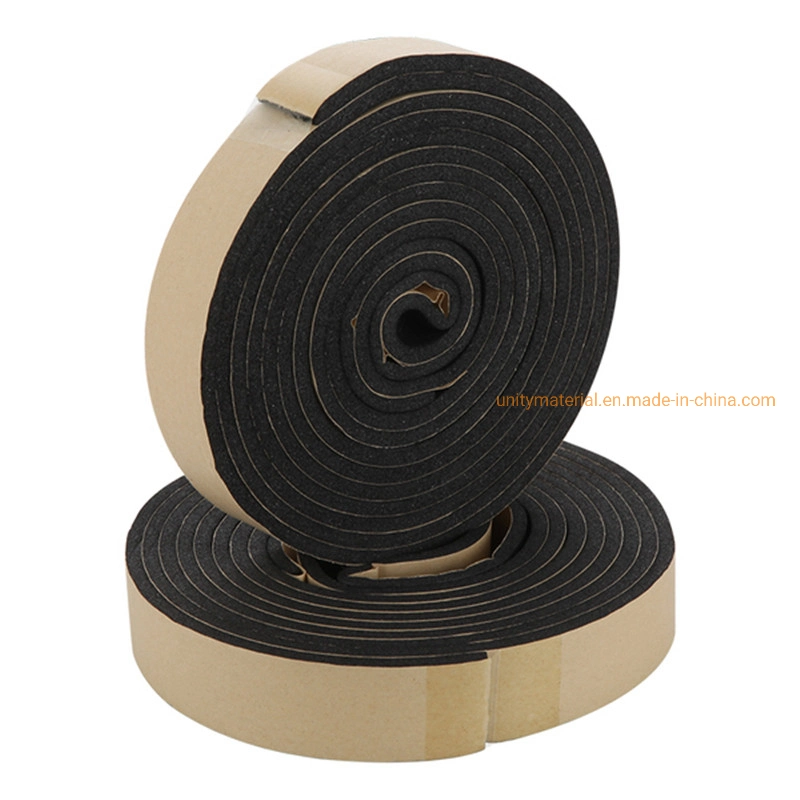 Silicone / NBR Rubber Plastic Strip Self Adhesive Rubber Foam Sponge Seal Sealing Tape with Aluminum Foil