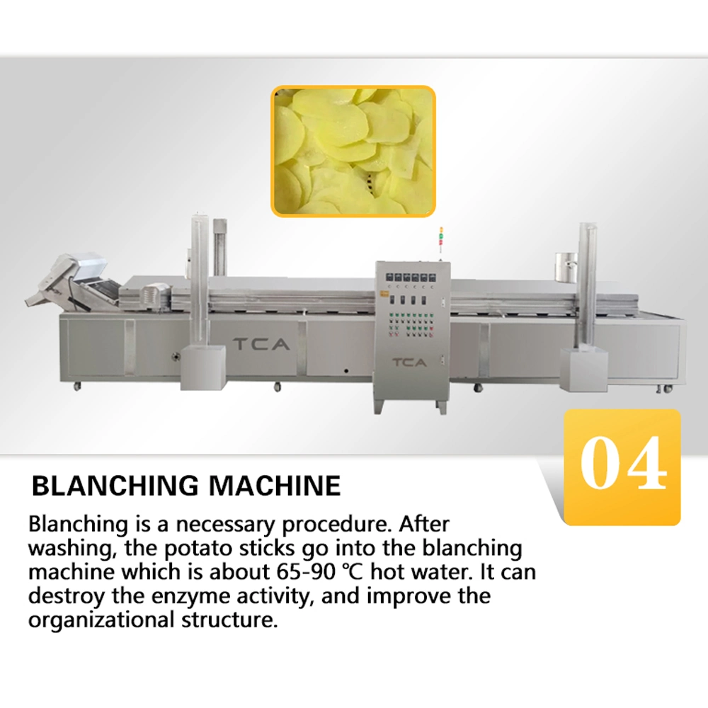 TCA Full Automatic Steam Peeling Hydro Cutting Natural Multi Flavor Potato Chips Production Line Making Machine