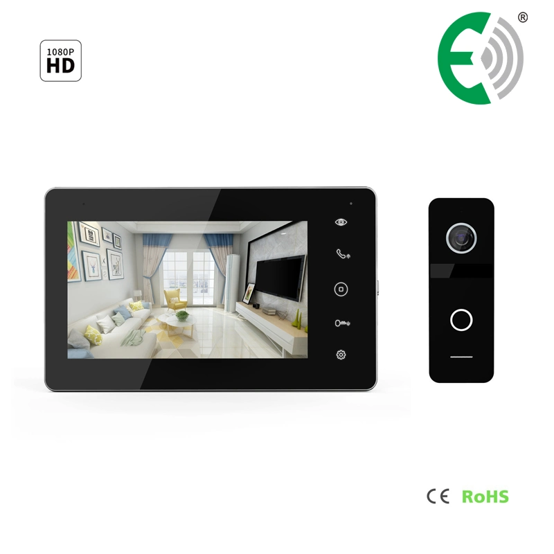 7" IPS Screen HD Home Security Doorbell Video Doorphone with CCTV Doorbell