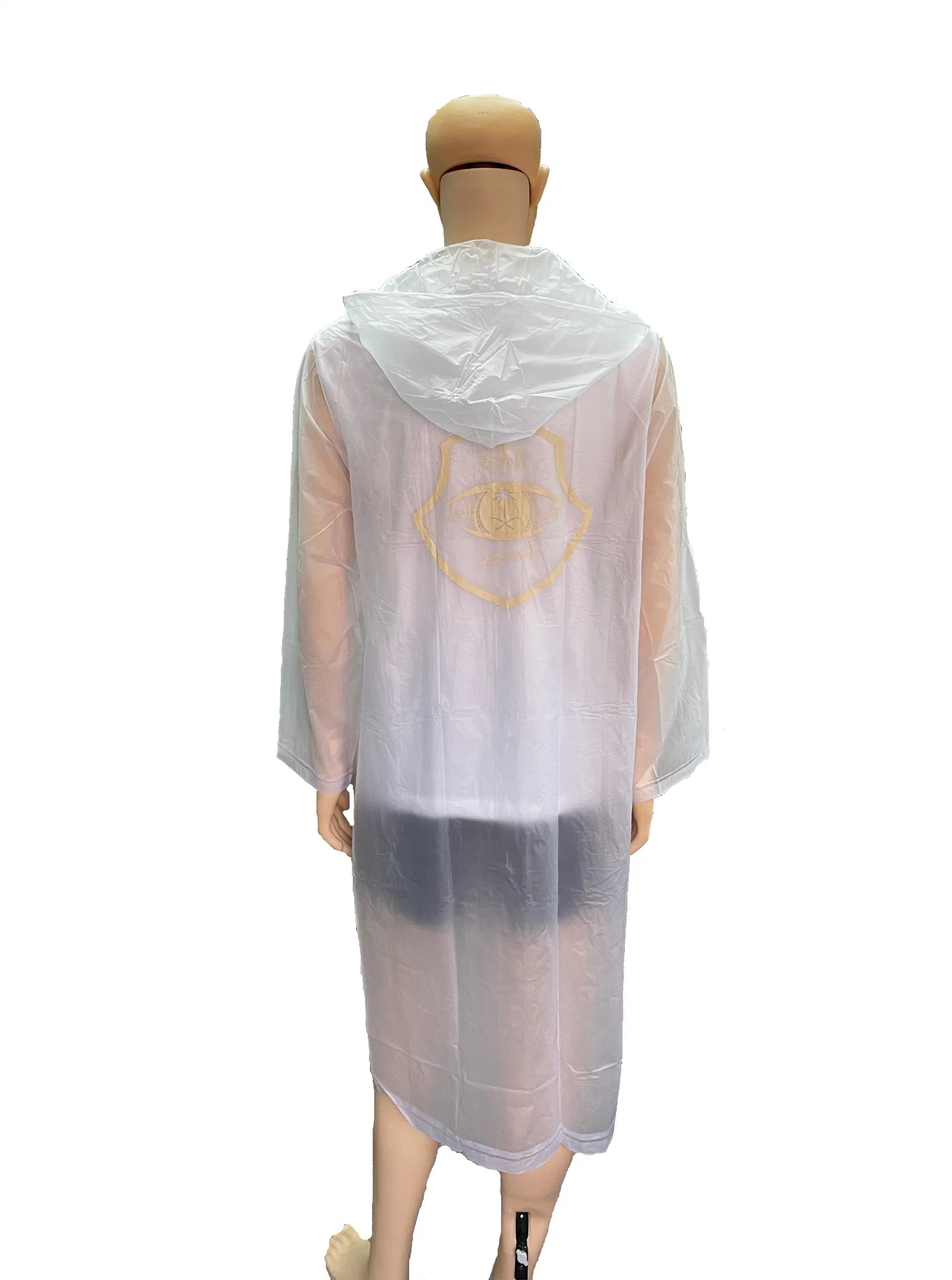 Publicidade reutilizável transparente Raincoat PVC com logotipo da impressão