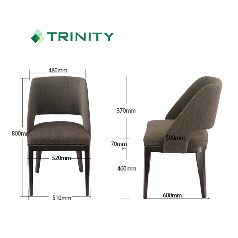 Elegant Leather Dining Restaurant Chair Chinese Furniture with Excellent Service