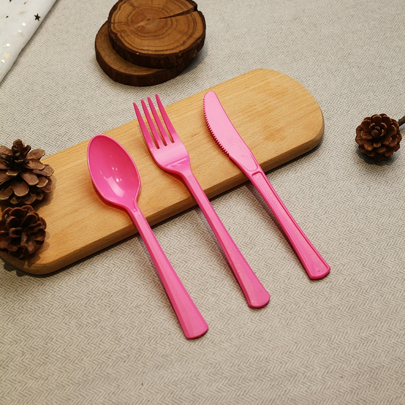 Disposable Knife, Fork and Spoon Combination Takeaway Tableware Thickened and Hardened American 7-Inch Fork and Spoon (C-098)