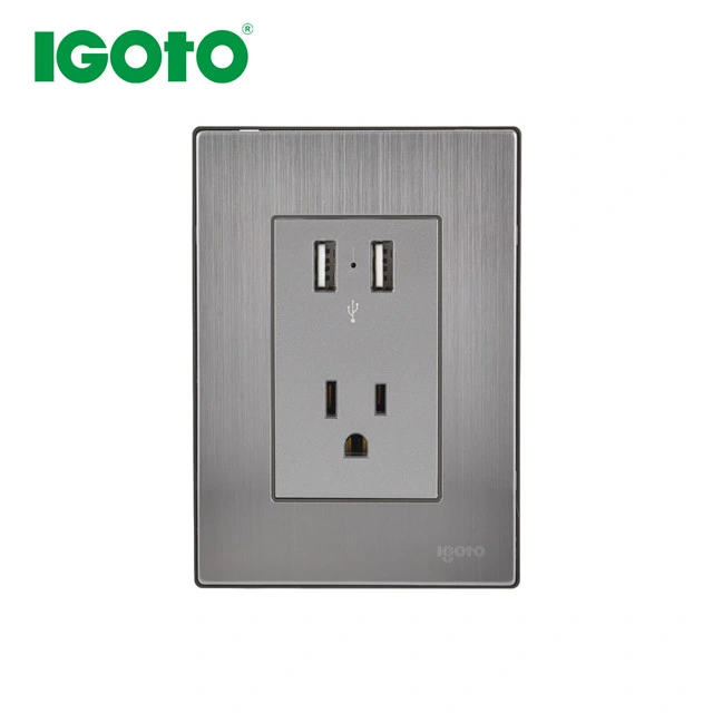 Stainless Steel Material Venezuela Peru Ecuador Colombia Chile Factory Manufacturer Outlet Receptacle Interruptor Socket Wall Socket