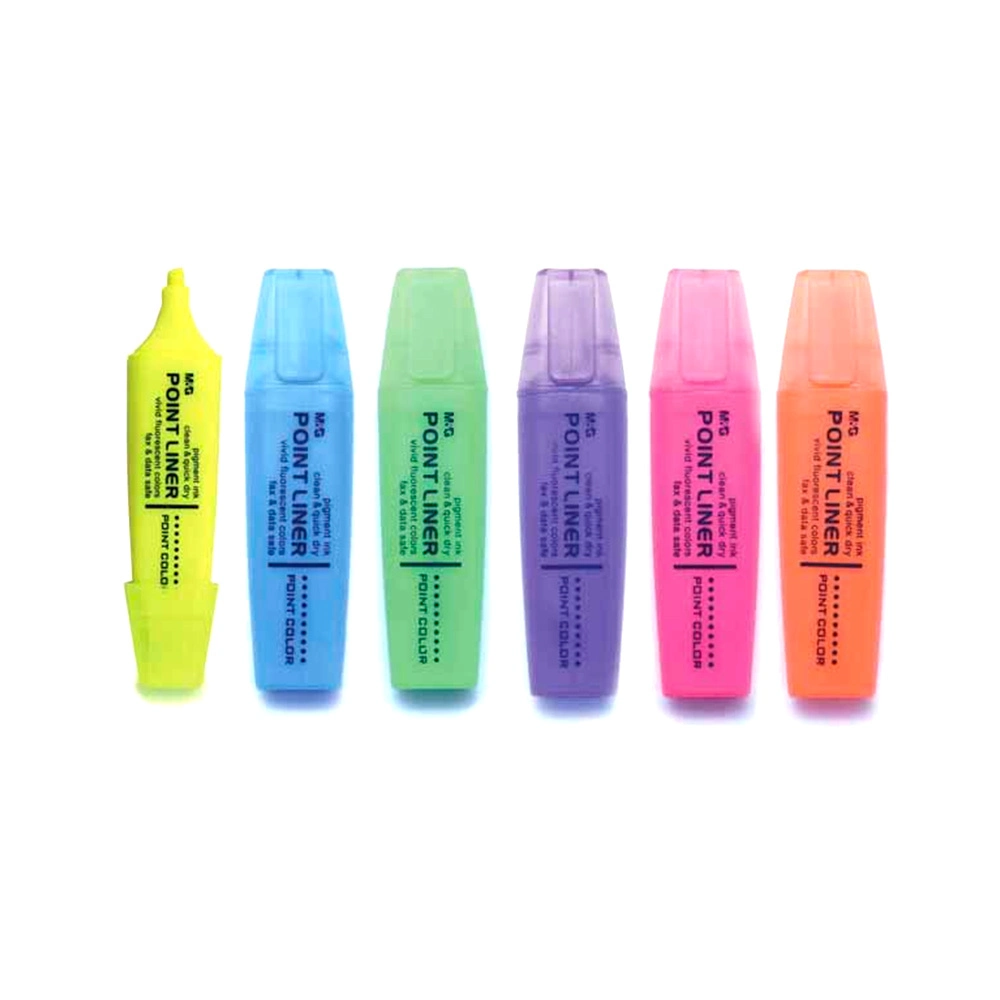 Cheap Custom Logo Promotional 6 Colored Mini Marker Highlighter Pen