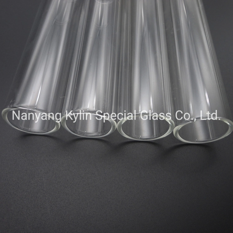 Clear High Pure Silica Powder Heat Resistant Quartz Glass Tube for Solar Energy