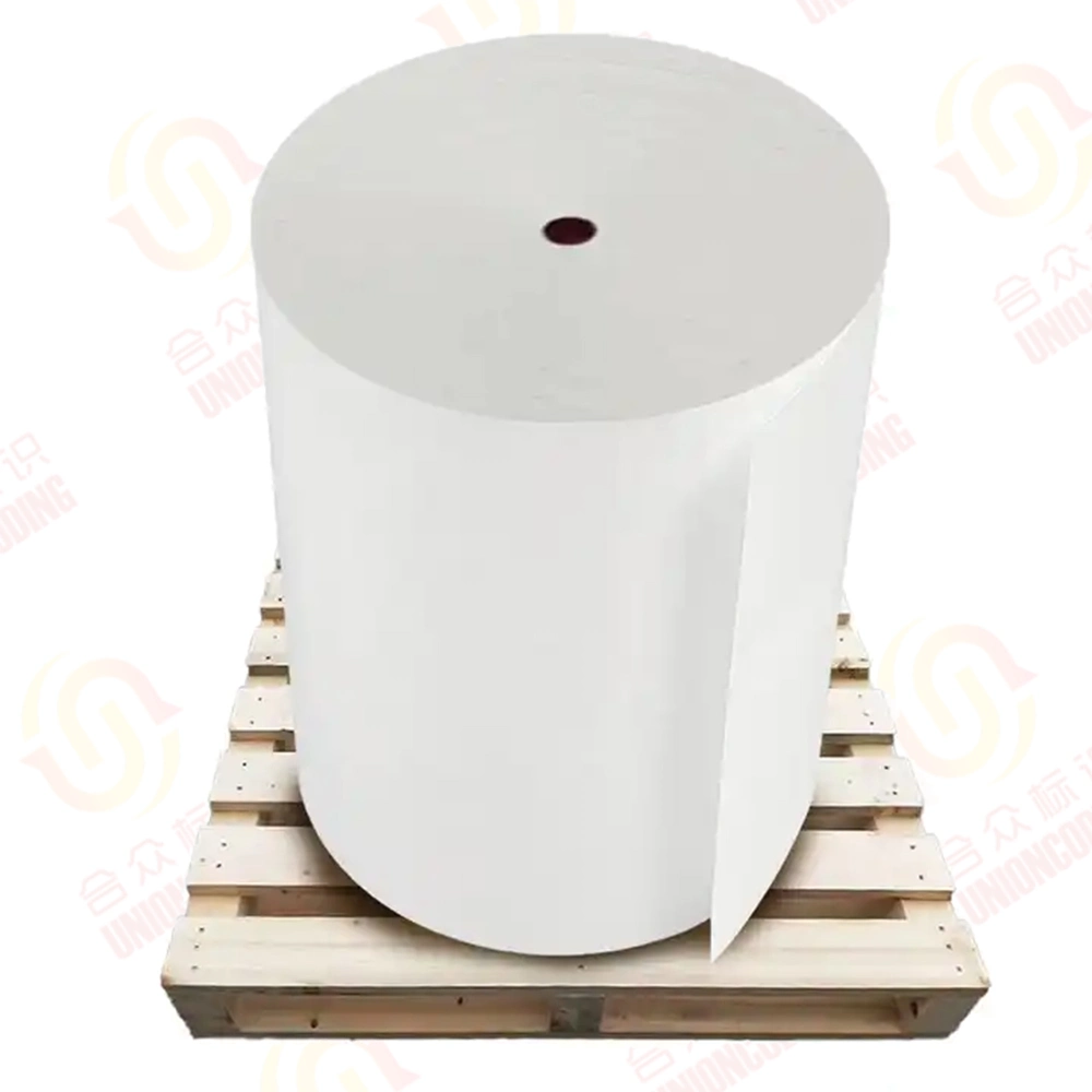 80U PVC negro mate 140g papel semisatinado blanco a base de agua Adhesivo Vinyl personalizado etiqueta autoadhesiva rollo Jumbo