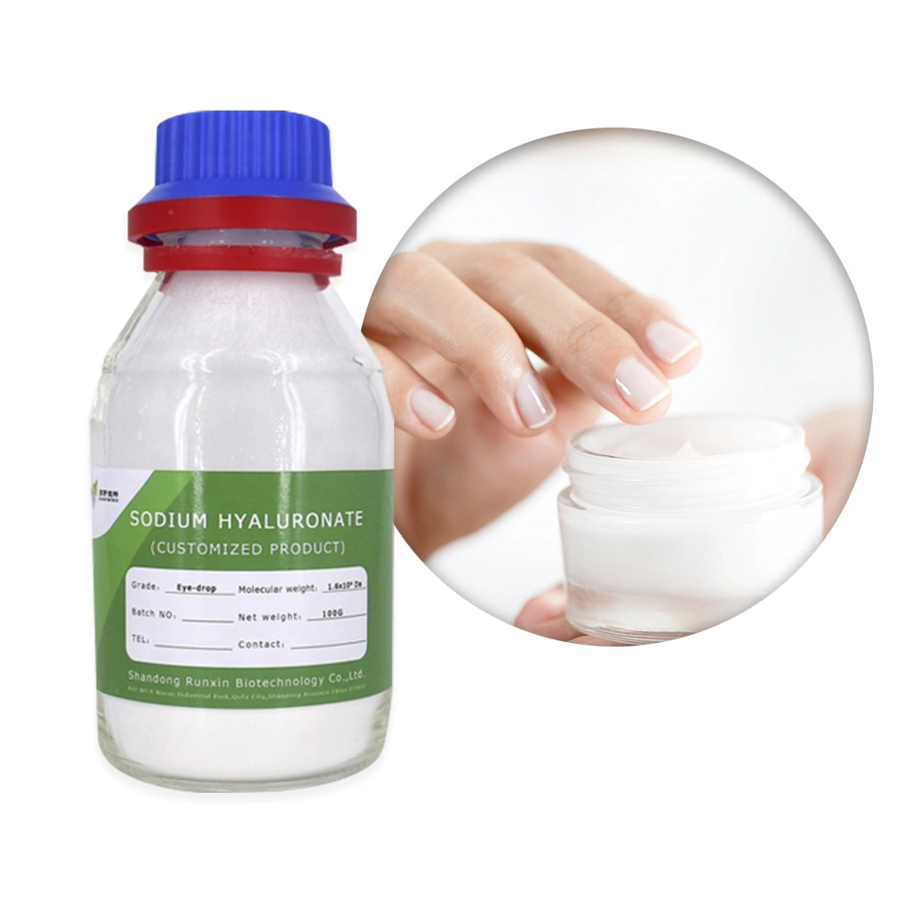 حمض الهيالورونيك المواد الخام Pure Cosaletic Grade Sodium Hyaluronate Powder