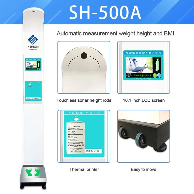 Ultrasonic Height Scales BMI Machine Weight Height Measuring Scale