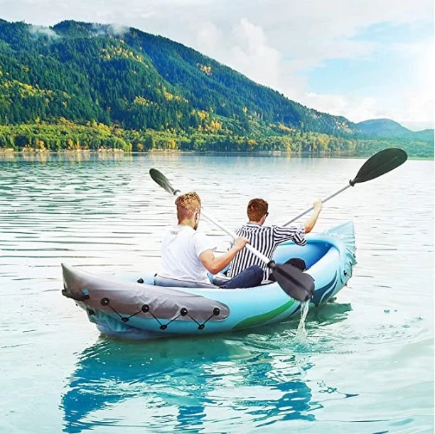 Trending 2 Person Drop Stitch PVC Inflatable Kayak Canoe Rowing Boat for Adults